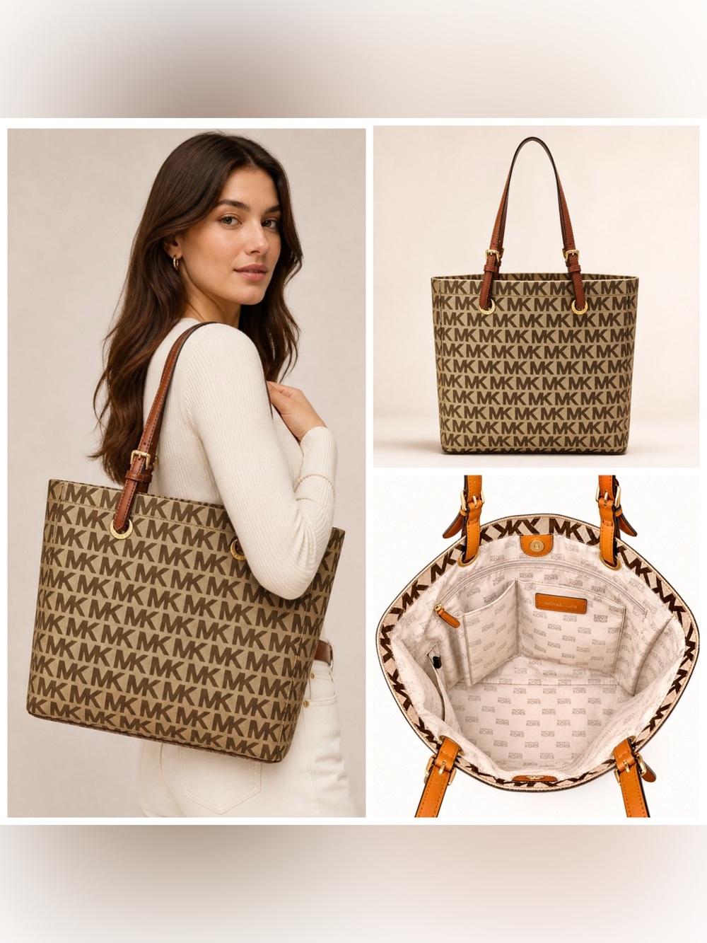 Michael Kors. 4 Piece Set: Jet Set Tote with Free Watch, Dust Bag & Scarf. - Picture 2 of 16